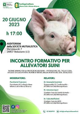 INCONTRO FORMATIVO PER ALLEVATORI SUINI
